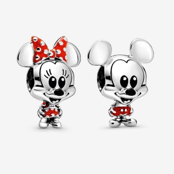 Disney Jewelry - 925 Sterling Silver Mickey & Minnie Mouse Charms - NWT